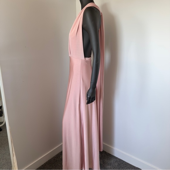 Lulus Blush Pink Convertible Deep V-Neck Maxi Dress Size S - Picture 5 of 13